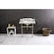 Kingston Brass 30 Carrara Marble Console Sink with Brass Legs, Marble WhiteBrushed Brass LMS3030MB7 - alternate 6